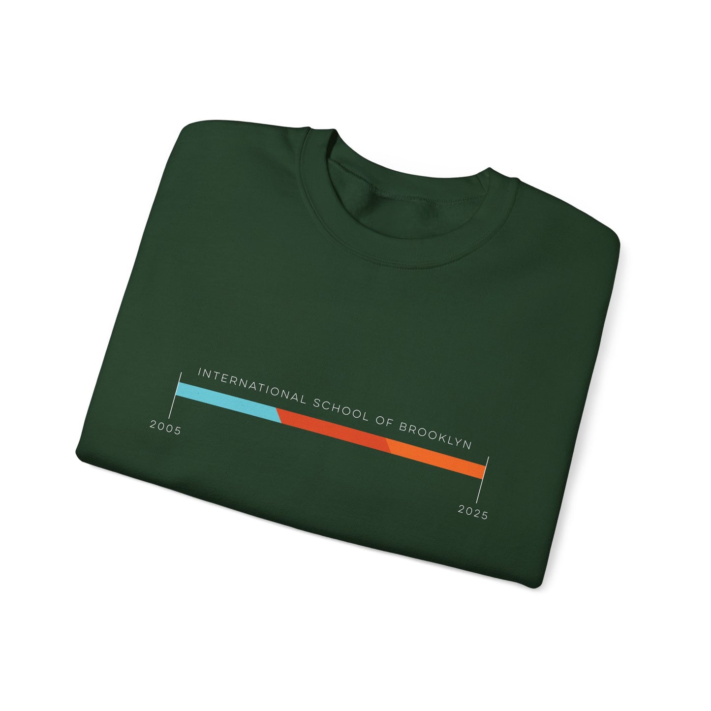 ISB's Timeline Unisex Heavy Blend Crewneck Sweatshirt (White Lettering)