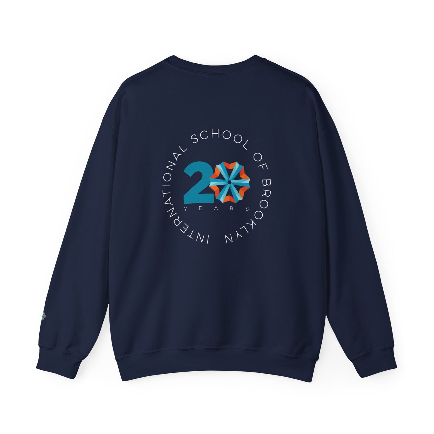 ISB's Timeline Unisex Heavy Blend Crewneck Sweatshirt (White Lettering)