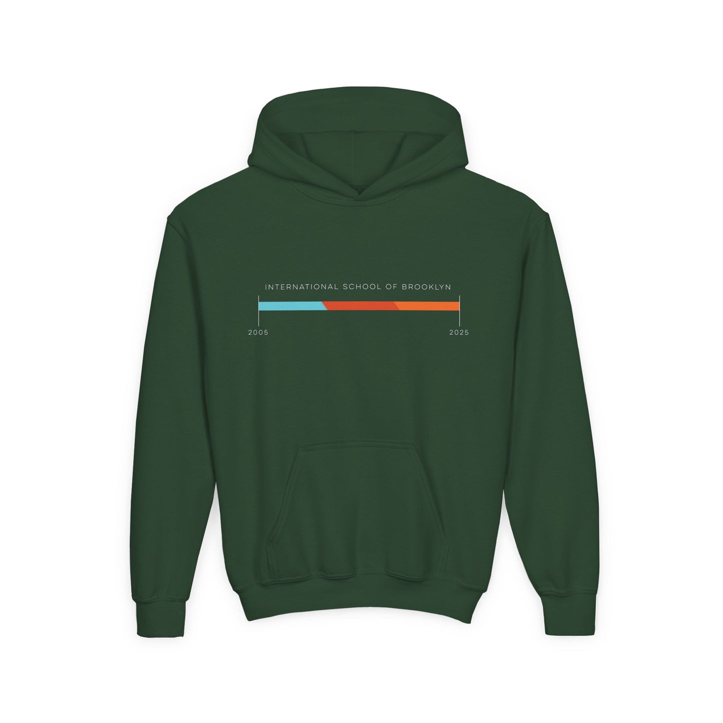 Youth Hoodie International School of Brooklyn 20th Anniversary Timeline