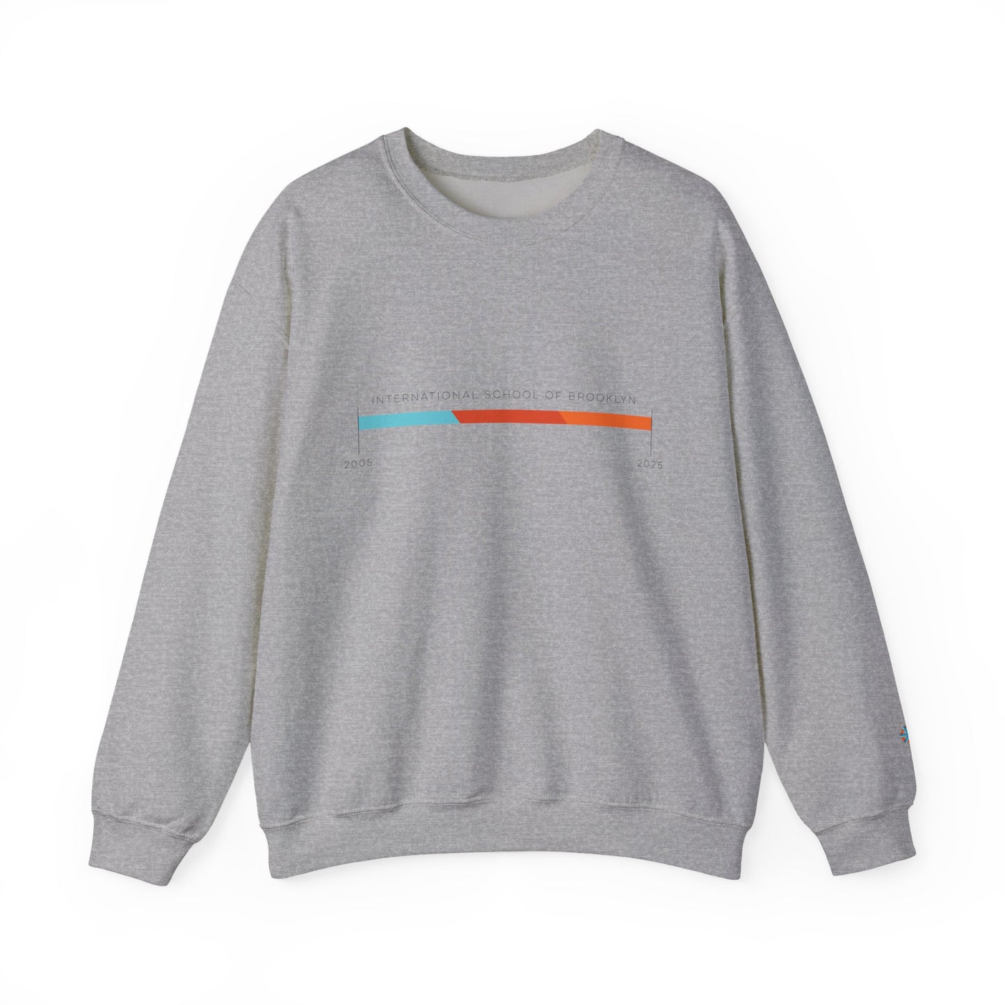 ISB's Timeline Unisex Heavy Blend Crewneck Sweatshirt (Black Lettering)