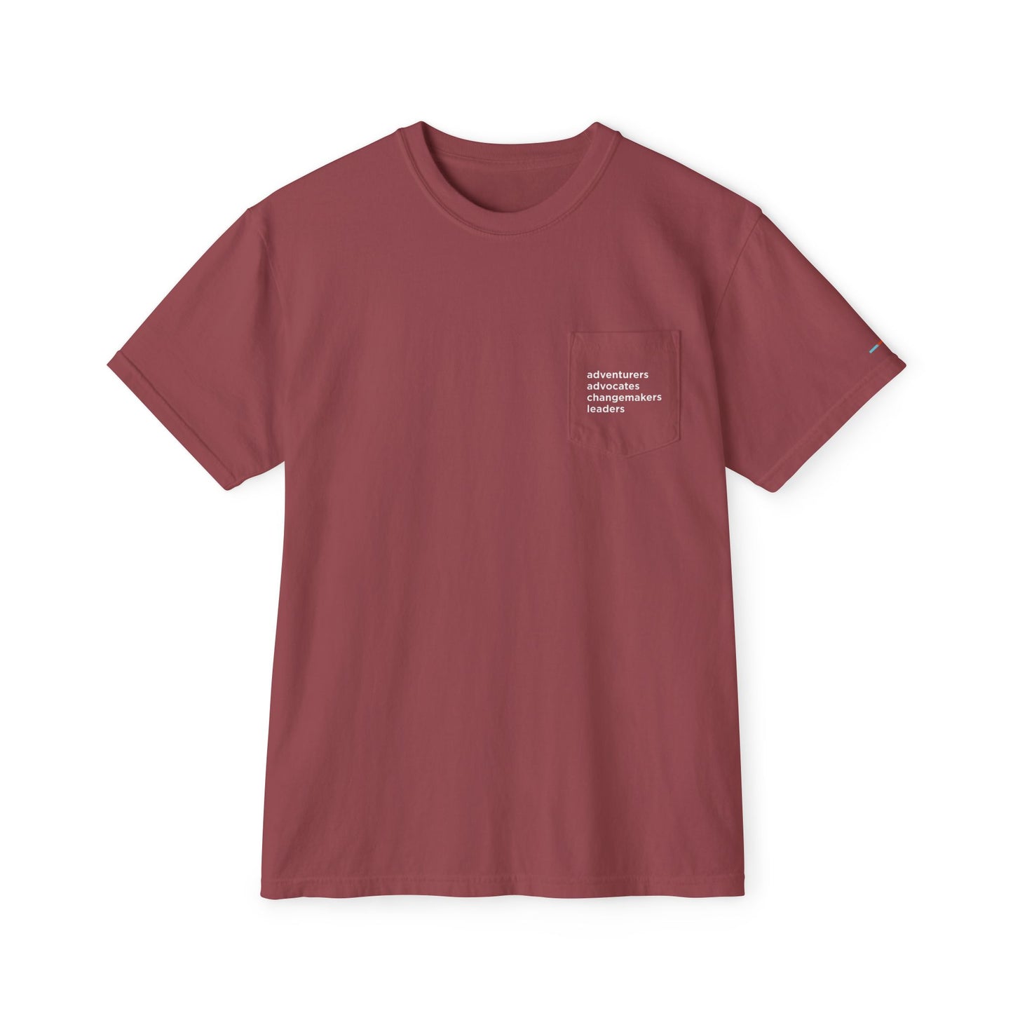 ISB's Mission Unisex Garment-Dyed Pocket T-Shirt (White Lettering)