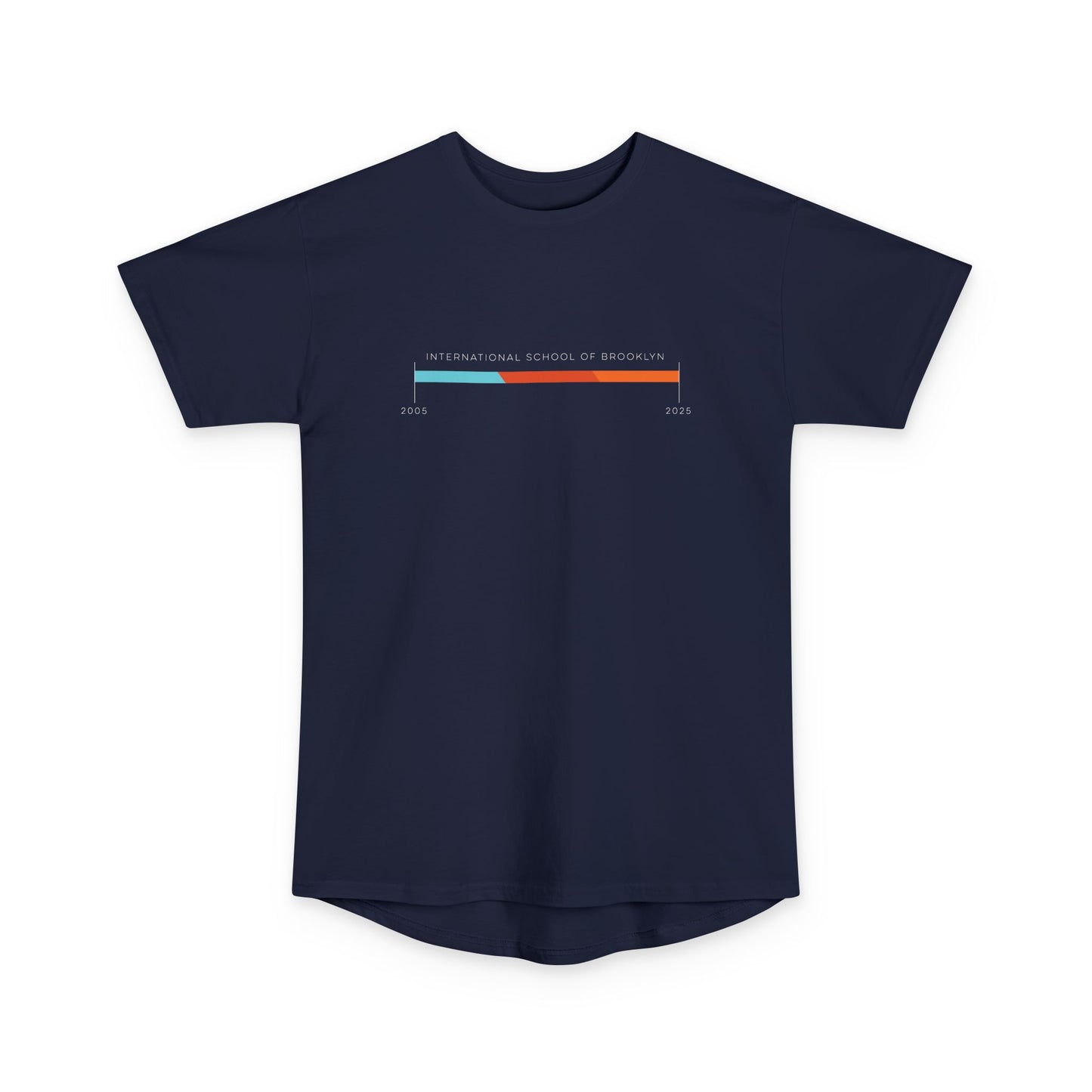 ISB's Timeline Tall Tee White Lettering