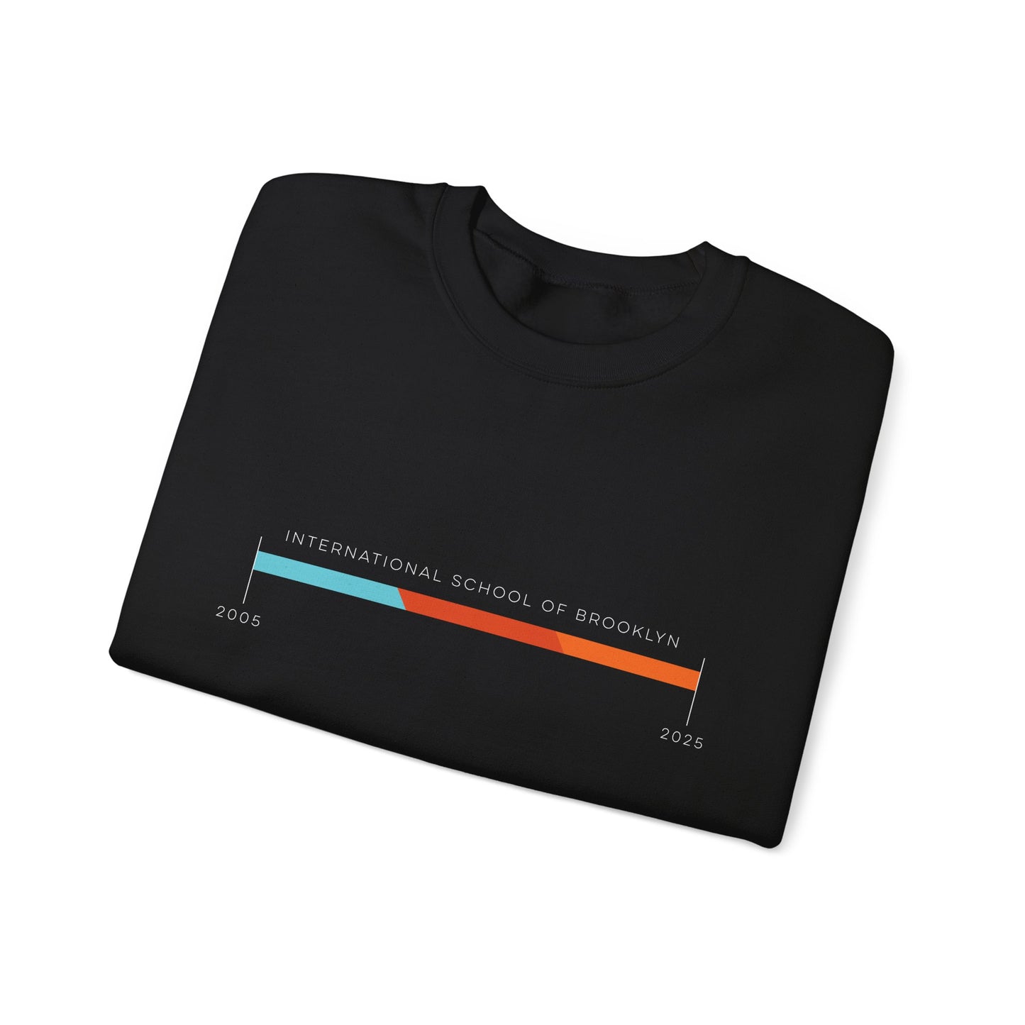 ISB's Timeline Unisex Heavy Blend Crewneck Sweatshirt (White Lettering)