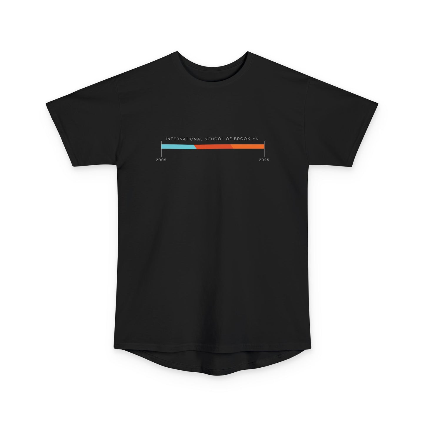 ISB's Timeline Tall Tee White Lettering