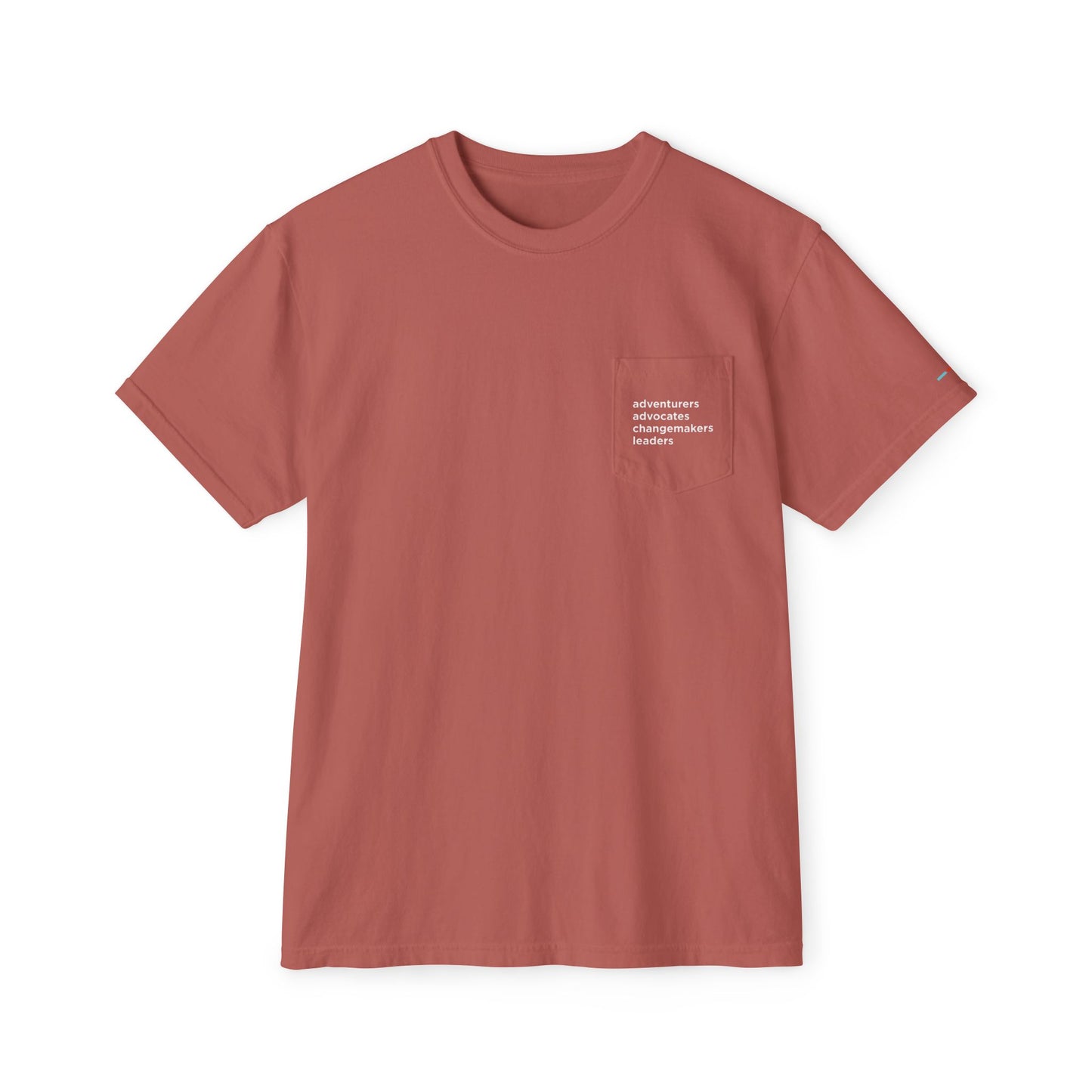 ISB's Mission Unisex Garment-Dyed Pocket T-Shirt (White Lettering)