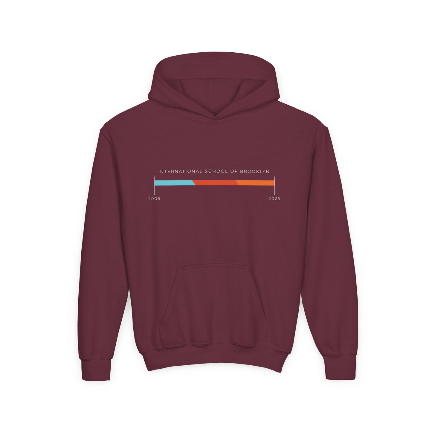 Youth Hoodie International School of Brooklyn 20th Anniversary Timeline