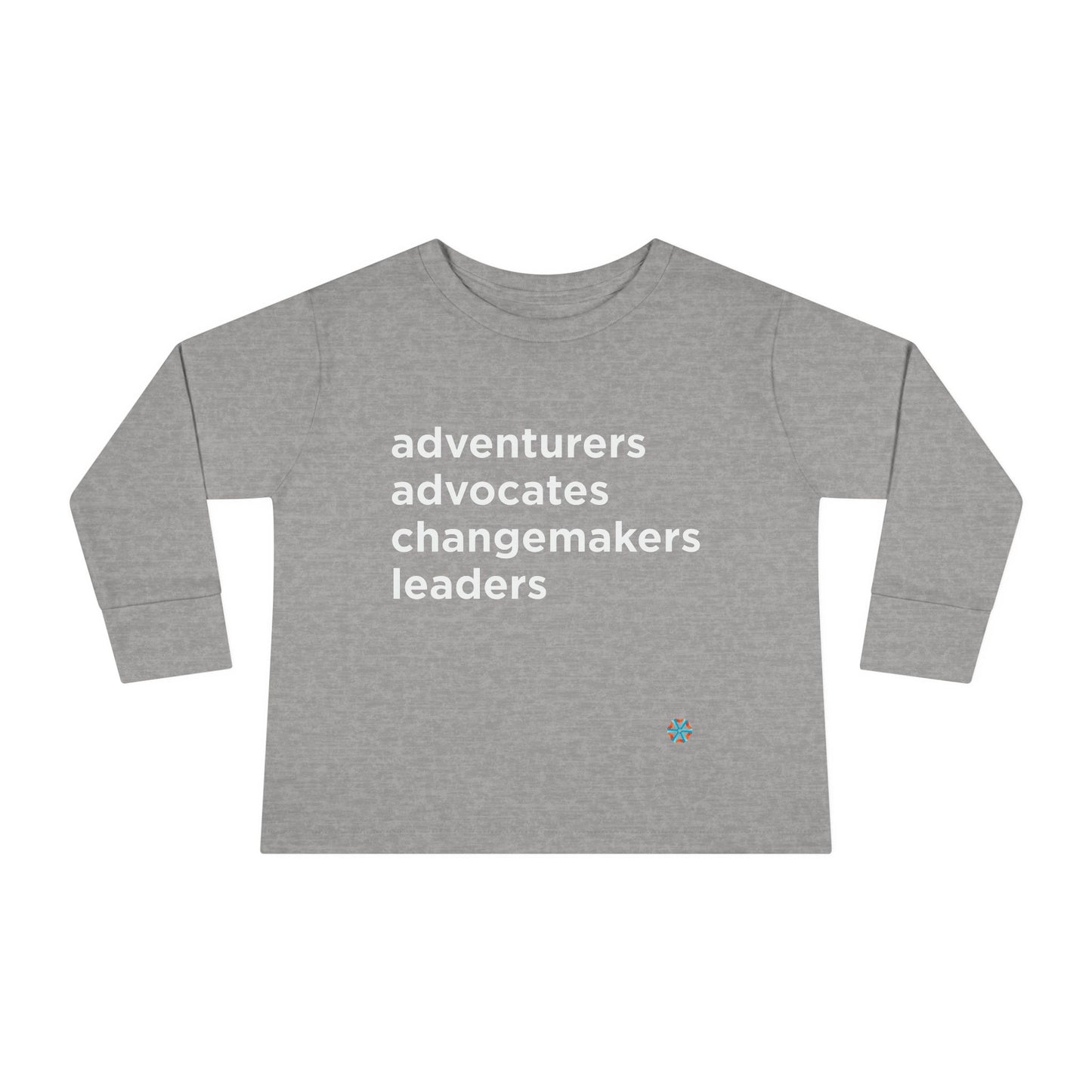 ISB Mission Toddler Long Sleeve Tee (White Lettering)