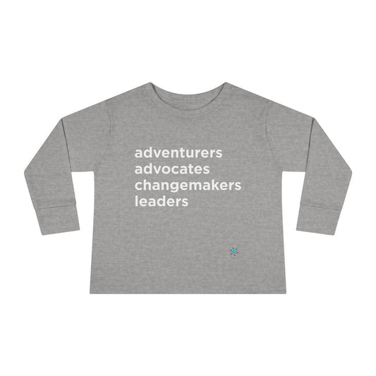 ISB Mission Toddler Long Sleeve Tee (White Lettering)