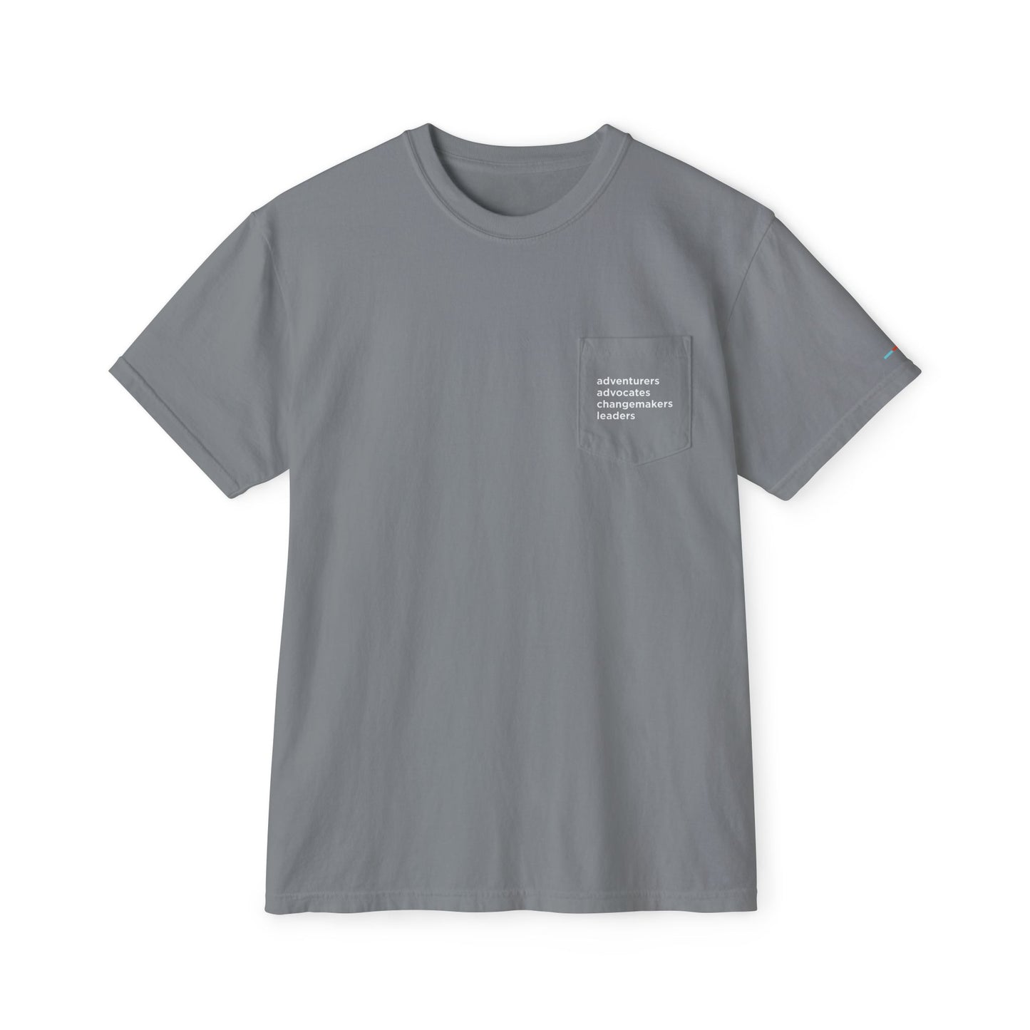 ISB's Mission Unisex Garment-Dyed Pocket T-Shirt (White Lettering)