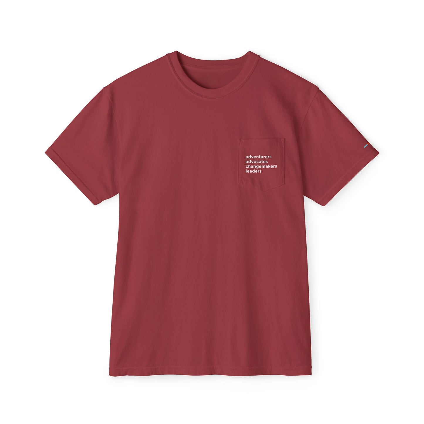 ISB's Mission Unisex Garment-Dyed Pocket T-Shirt (White Lettering)