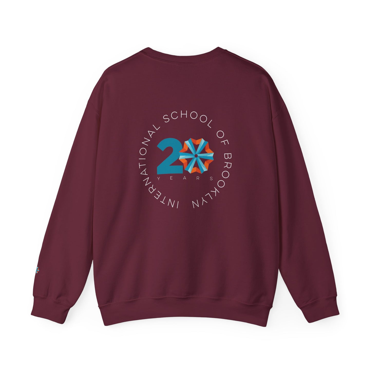 ISB's Timeline Unisex Heavy Blend Crewneck Sweatshirt (White Lettering)