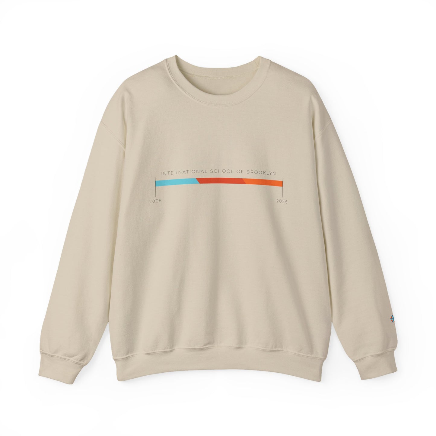 ISB's Timeline Unisex Heavy Blend Crewneck Sweatshirt (Black Lettering)