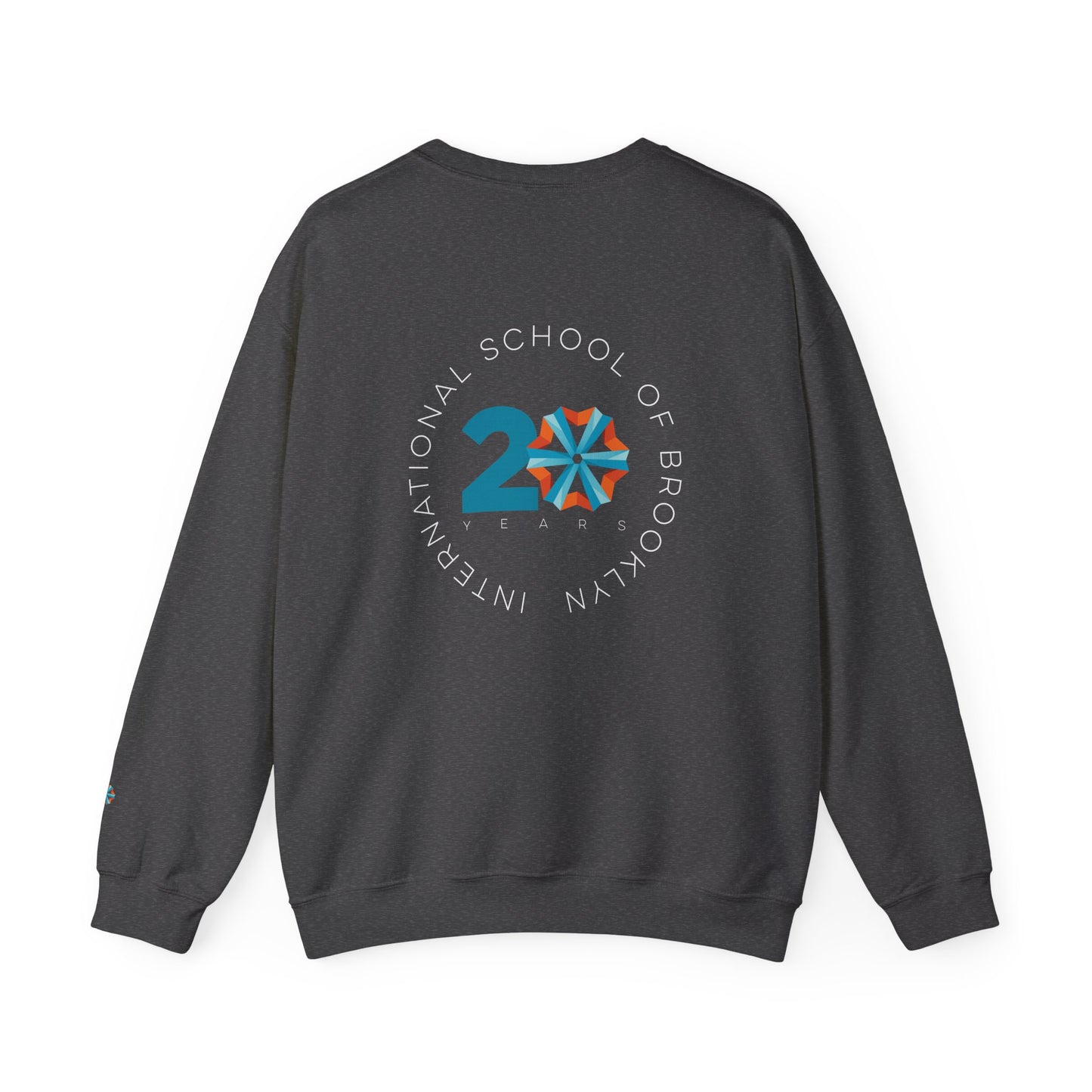 ISB's Timeline Unisex Heavy Blend Crewneck Sweatshirt (White Lettering)